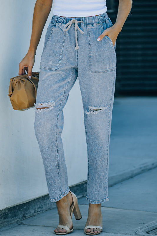 On The Go Denim Joggers